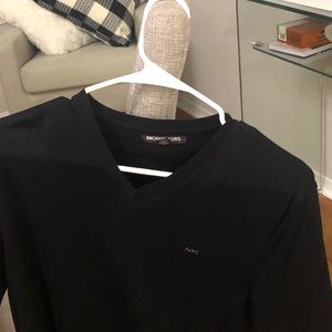 Michael Kors black V neck shirt men’s small
